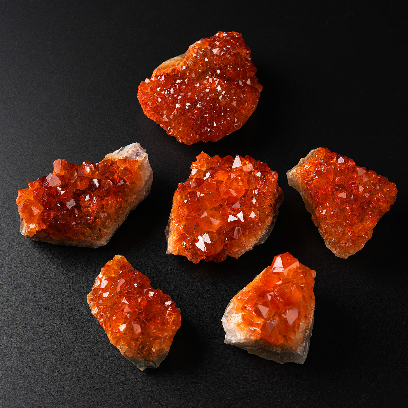 Manufacturer Wholesale Brazilian Citrine Cluster Specimen Orange Loose Stone Wealth-Attracting Energy Stone Decorative Aroma Diffuser Stone