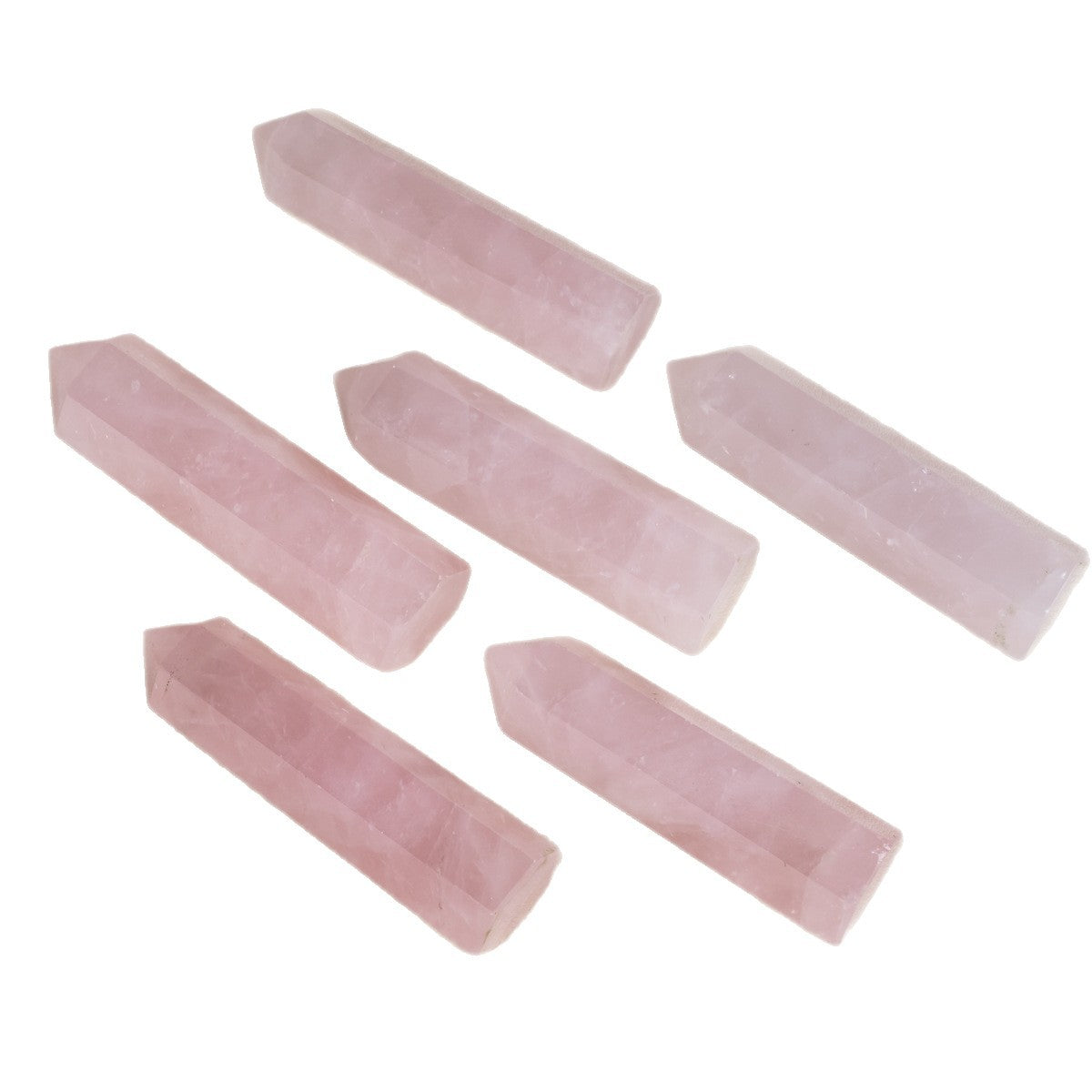 Natural pink crystal hexagonal prism pink crystal single pointed column Crystal column ornaments pink crystal column desktop home furnishing ornaments
