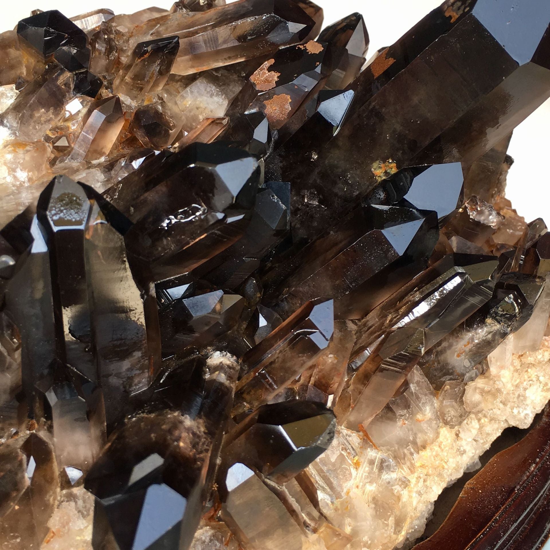Natural Black Crystal Cluster Raw Stone Ornaments Living Room Bedroom Study Office Ornaments Ore Mine Standard Cross-border Hot Sale
