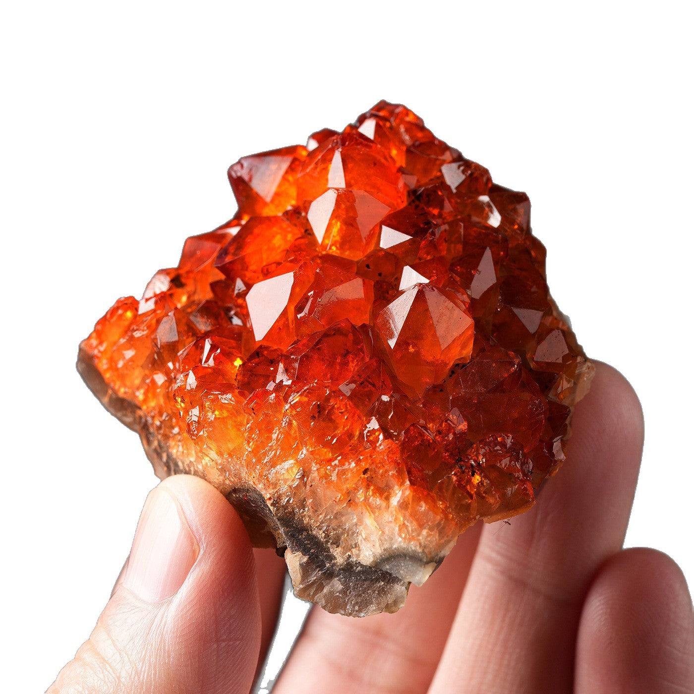 Manufacturer Wholesale Brazilian Citrine Cluster Specimen Orange Loose Stone Wealth-Attracting Energy Stone Decorative Aroma Diffuser Stone