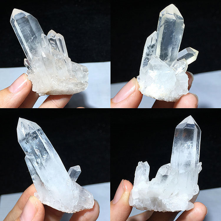 Natural Crystal Cluster Raw Stone White Crystal Mineral Specimen Energy Stone Crystal Cluster Demagnetization Crafts Fish Tank Decoration Wholesale