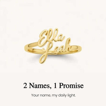 Personalized Double Name Ring