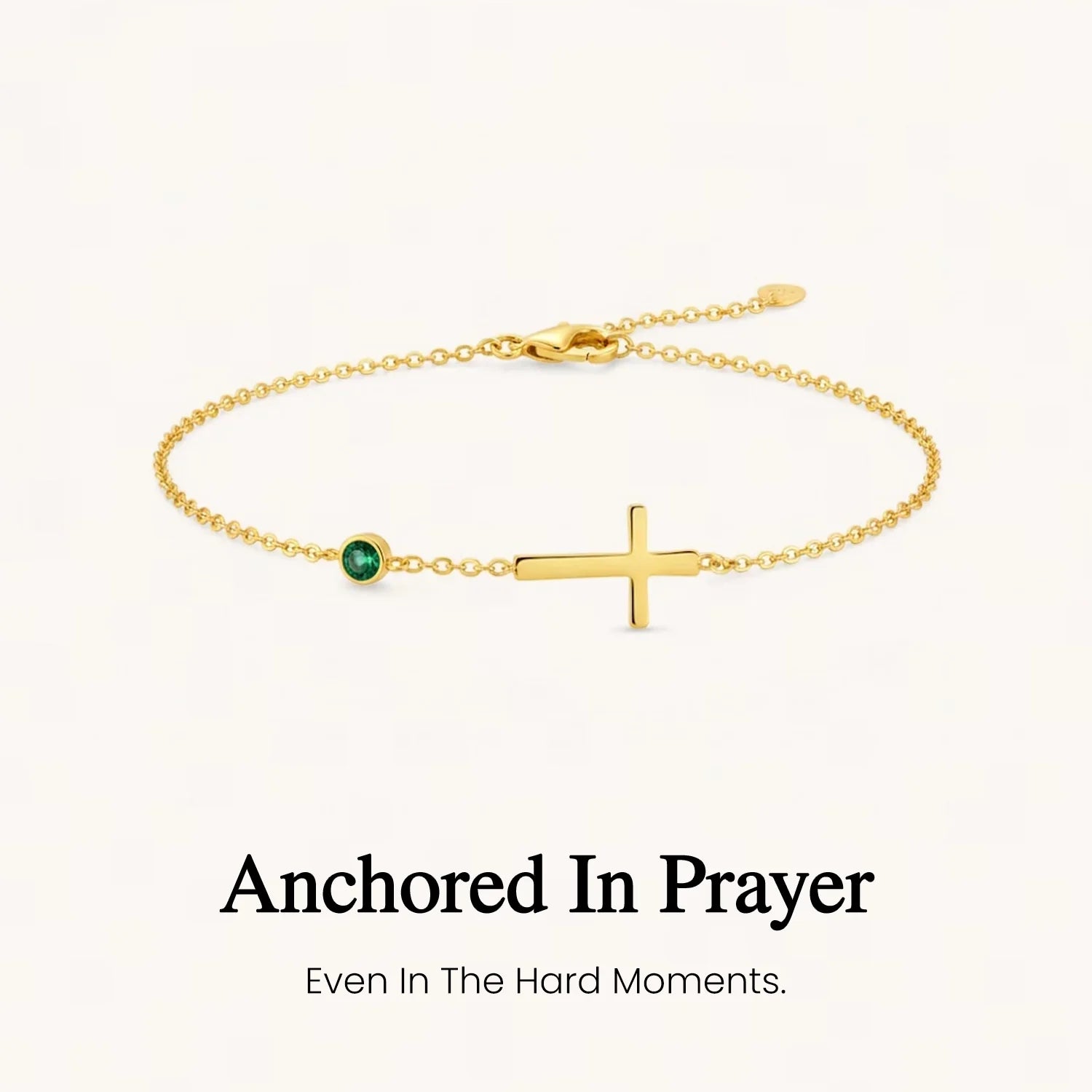 Pray Through It Crossing Birthstone Bracelet