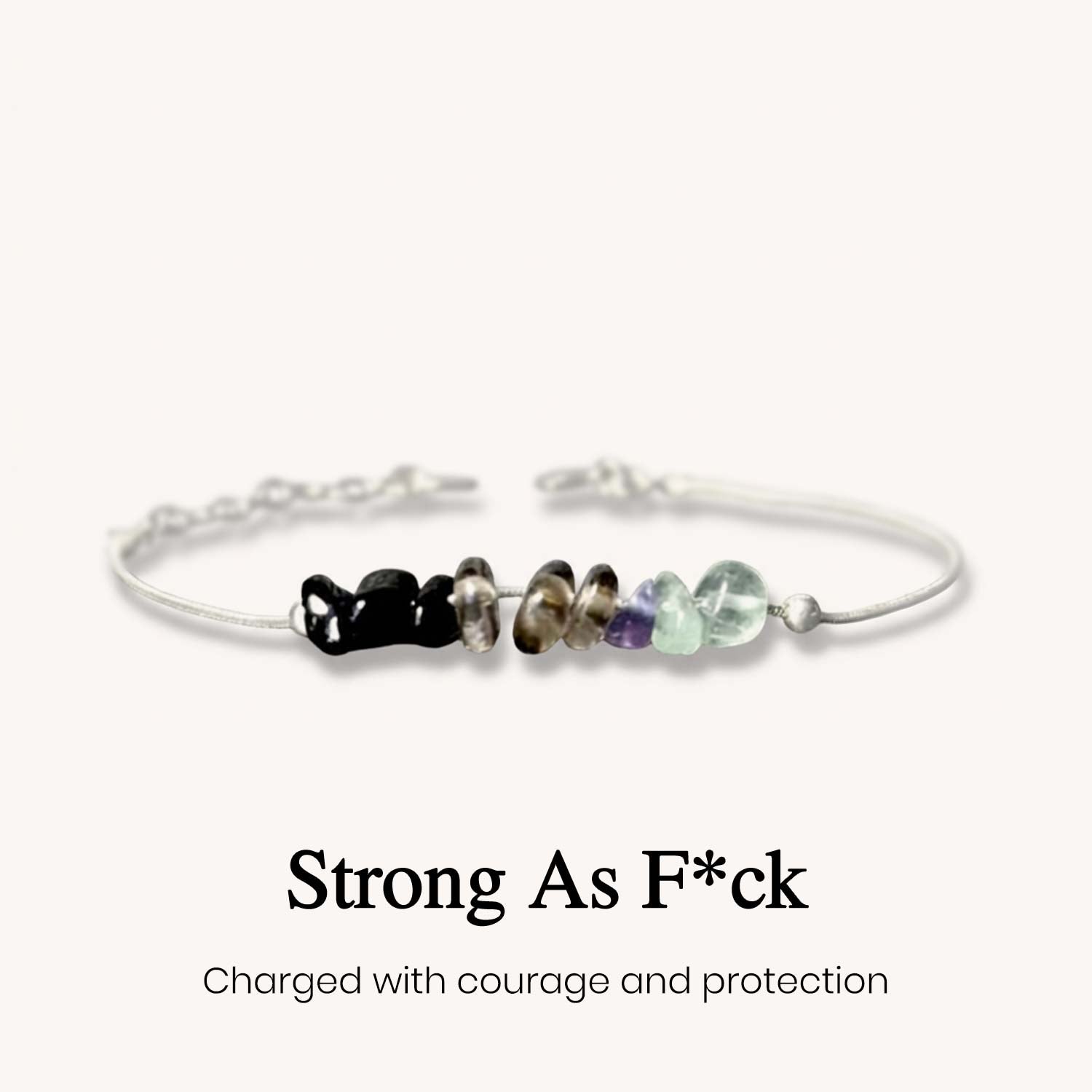 Strong as Fuck Spell Crystal Bracelet