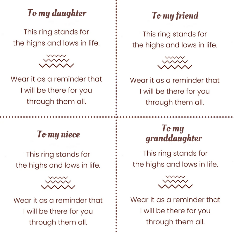 HIGHS & LOWS  Emotional Support Ring