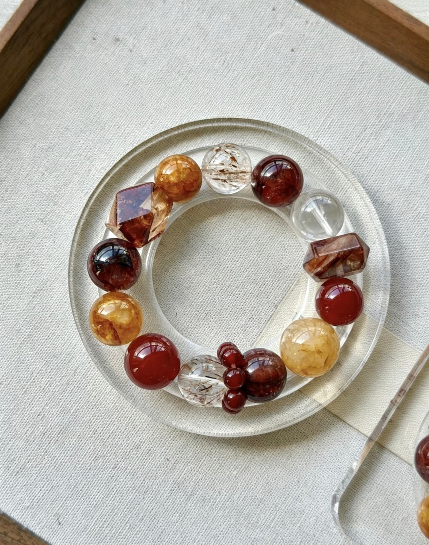 Root Chakra Garnet Hematoid Quartz Rutilated Quartz