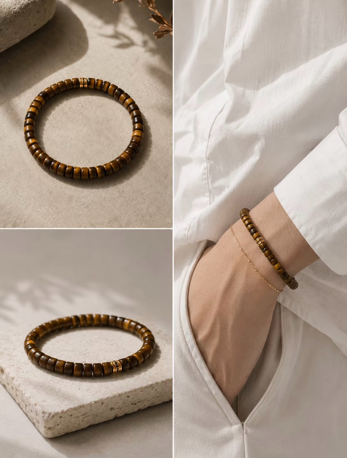 Tiger’s eye For Father's Day For Healing Everyday Stackable Bracelets