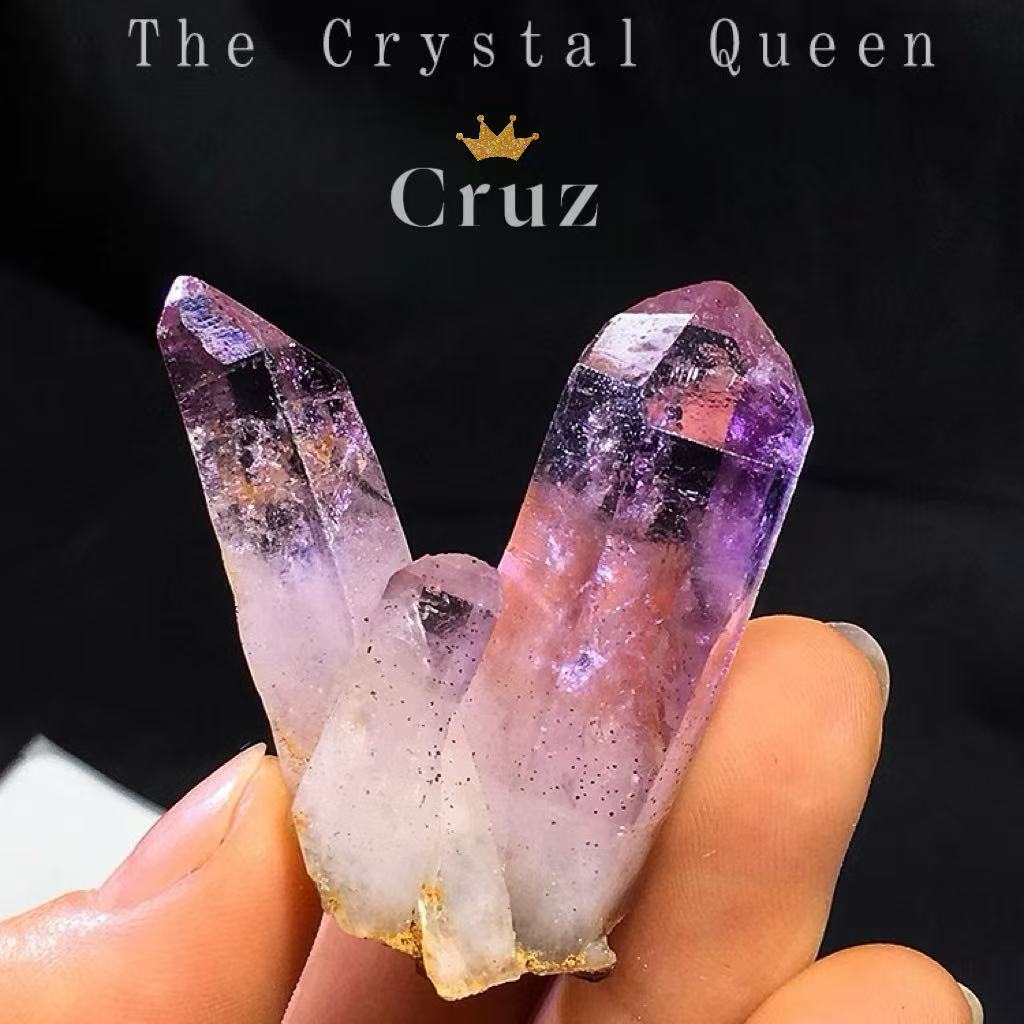Natural Mexico Cruz Amethyst Ore Standard Amethyst Naked Stone High Frequency Seed Crystal Lemuria Meditation