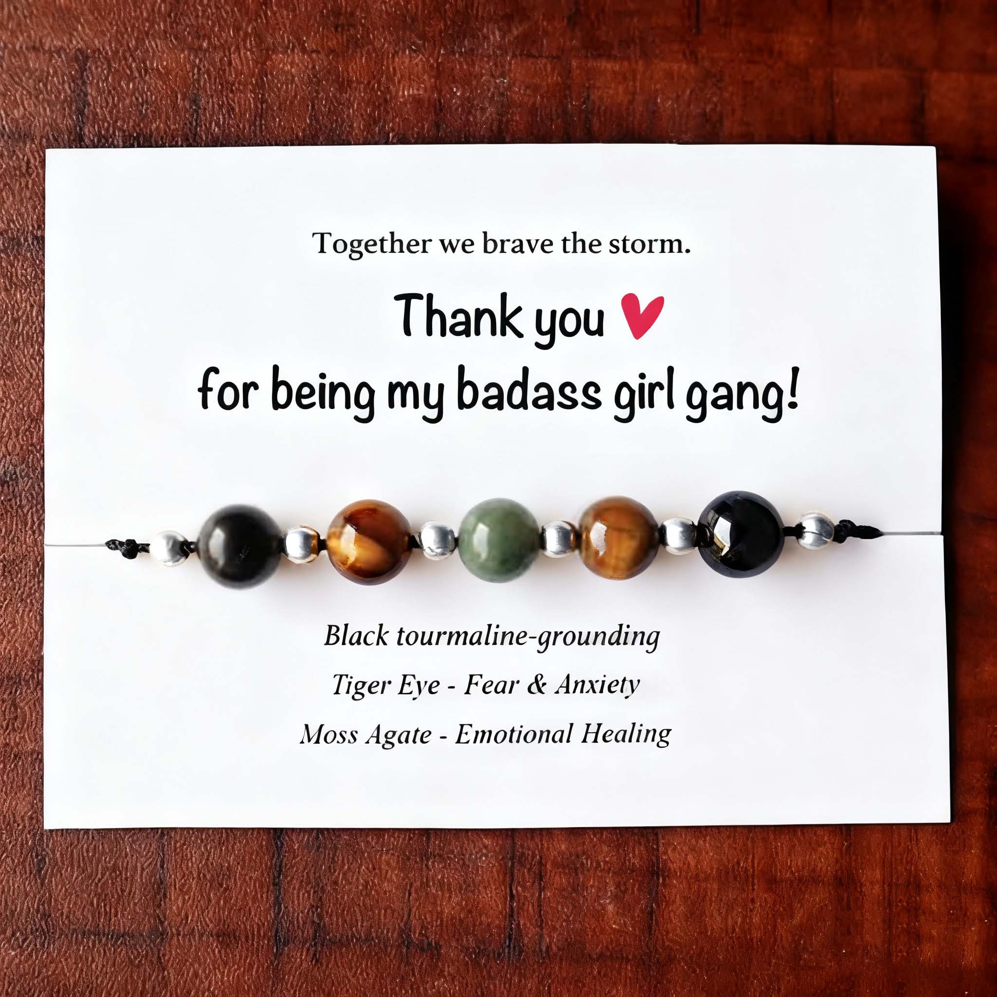 Girl Gang Courage and Strength Crystal Silver Bracelet