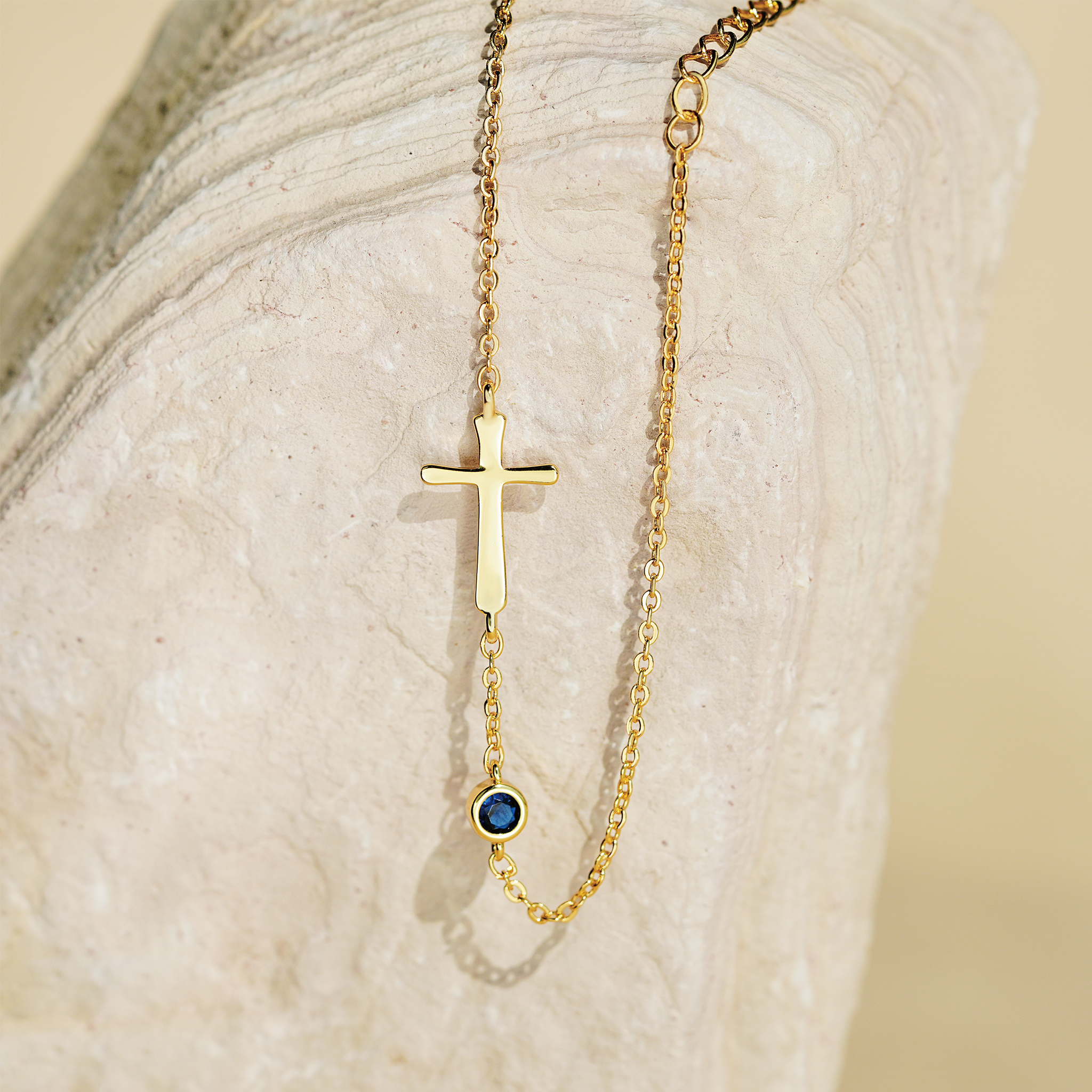 Pray Through It Crossing Birthstone Bracelet